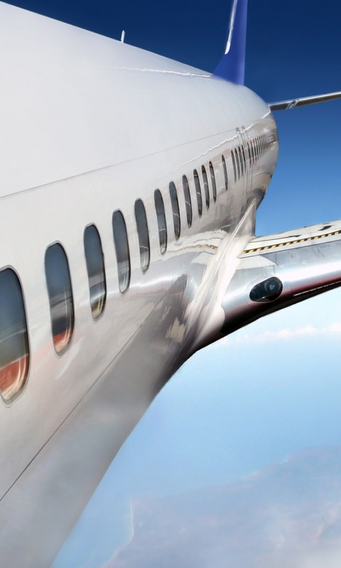 Вид на борт самолёта обои