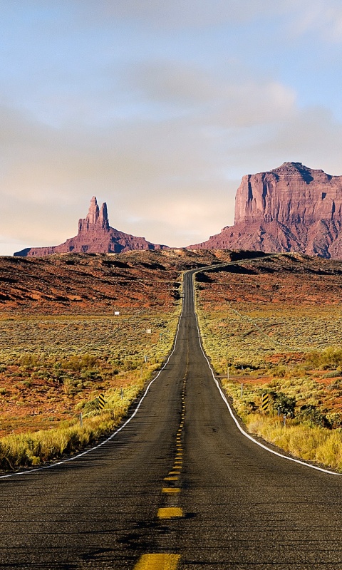 Дорога в пустыне обои