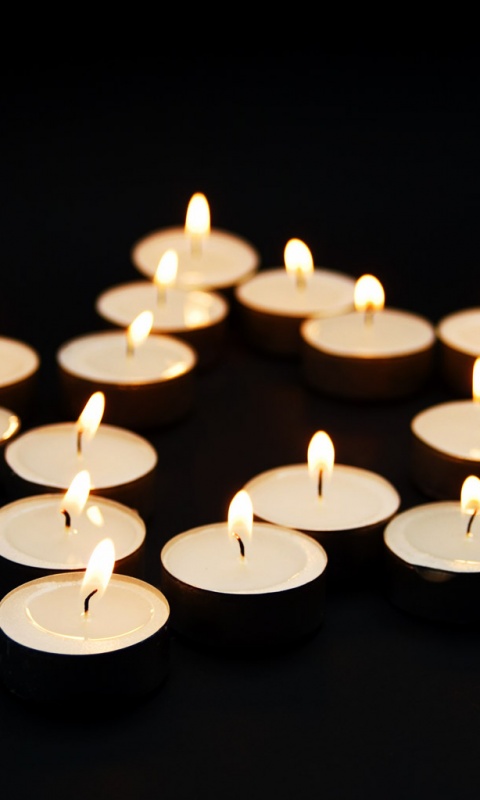 Звезда из свечек обои