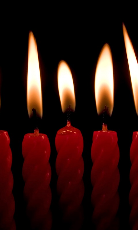 Красные свечи обои