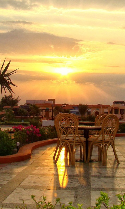 Закат в Хургаде обои