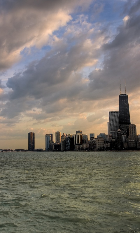 Вид на Чикаго обои