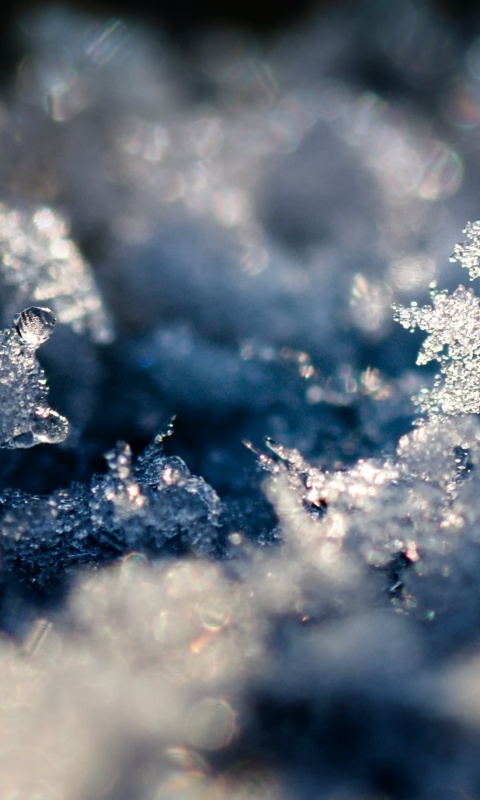 Макро фото снега обои