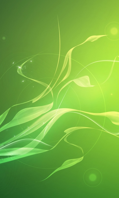 Зеленые абстрактные лепестки обои