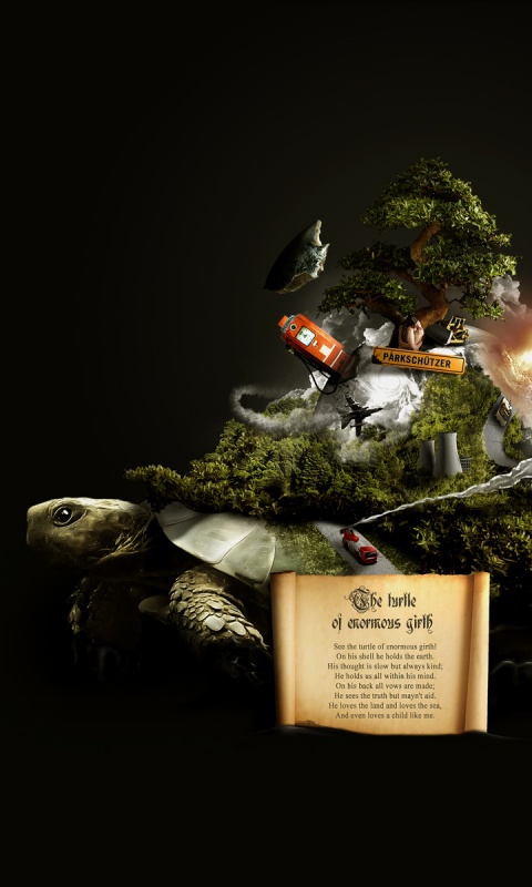 Огромная в обхвате черепаха обои