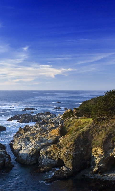 Скалистый берег обои