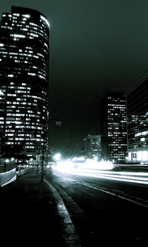 Ночные огни мегаполиса обои