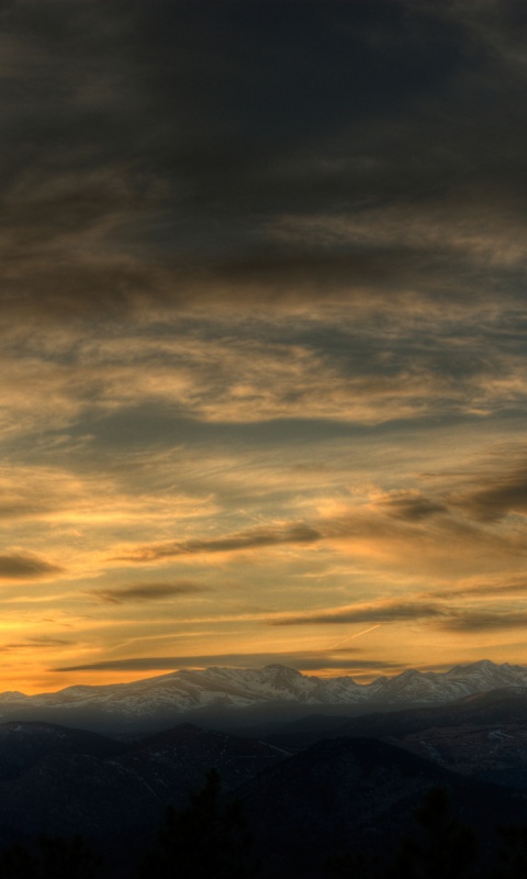 Горный закат обои