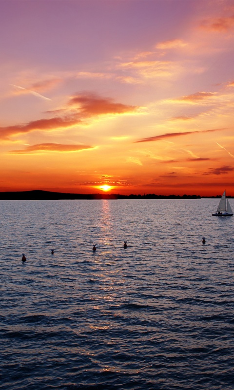 Морской закат обои