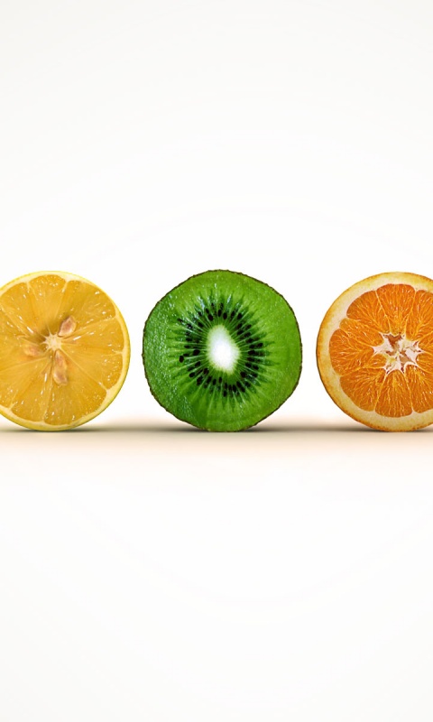 Фрукты в разрезе обои