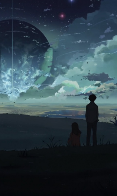 Кадр из творения Макото Синкая обои