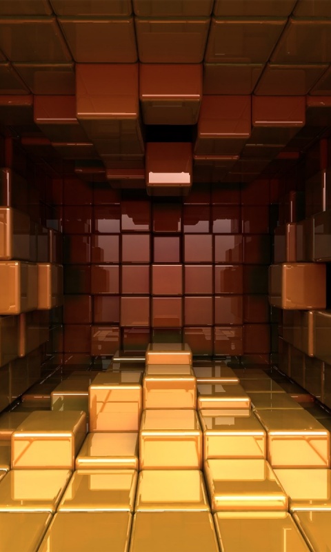 Комната из кубов обои