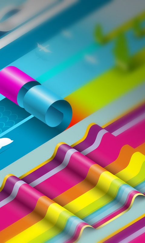 Аппликация из цветной бумаги обои