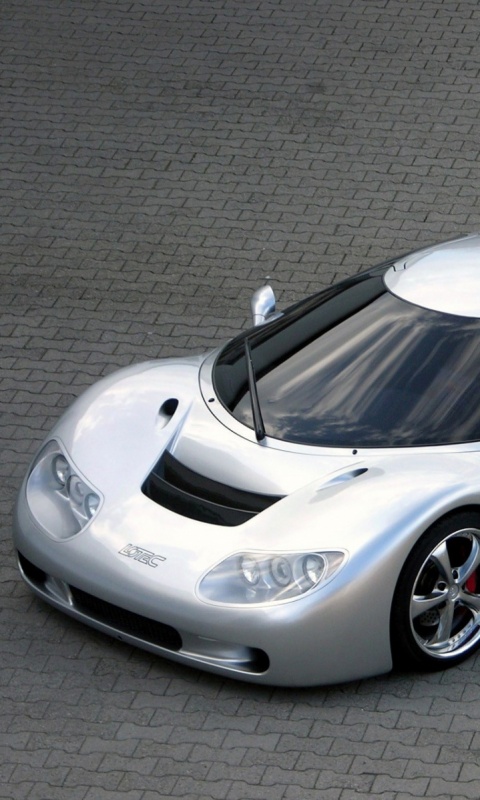 Красивый серебристый спорткар обои