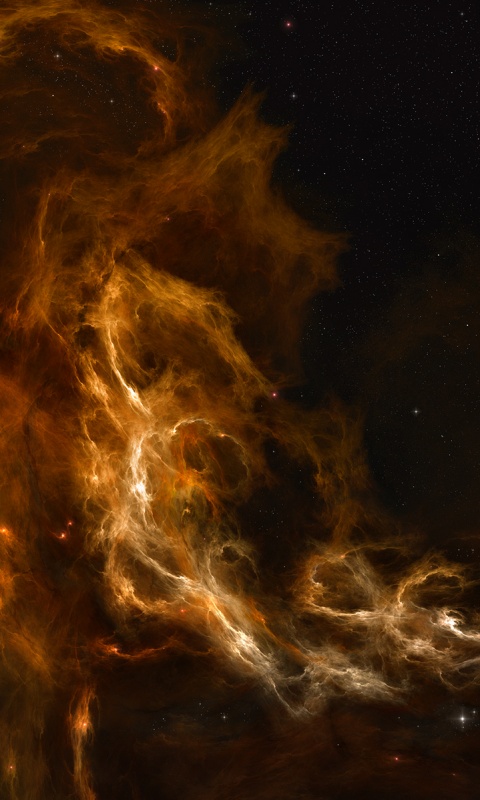 Яркая космическая туманность обои