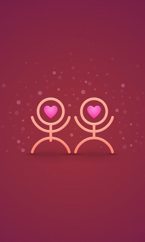 Влюблённые человечки обои