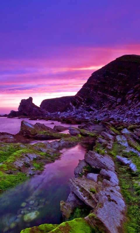 Скалистый берег обои