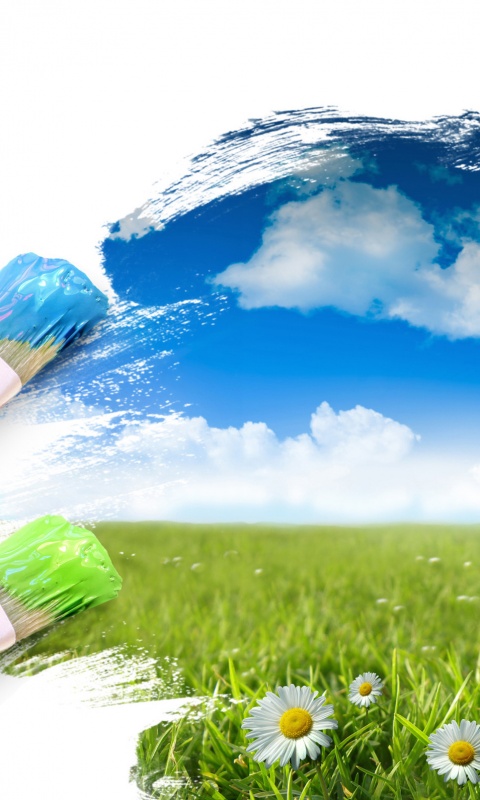 Нарисованный мир обои