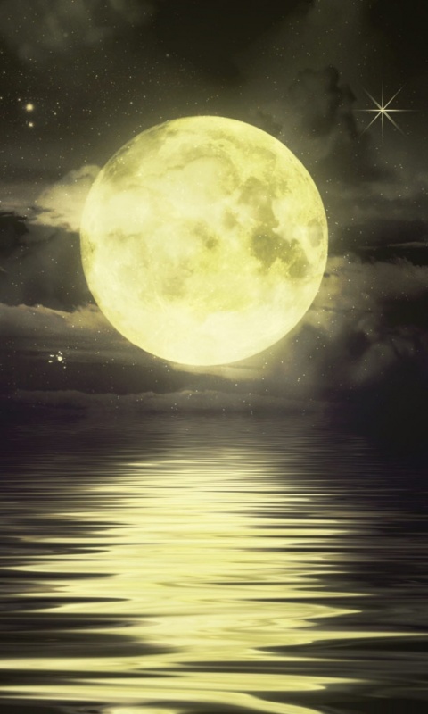 Огромная луна обои