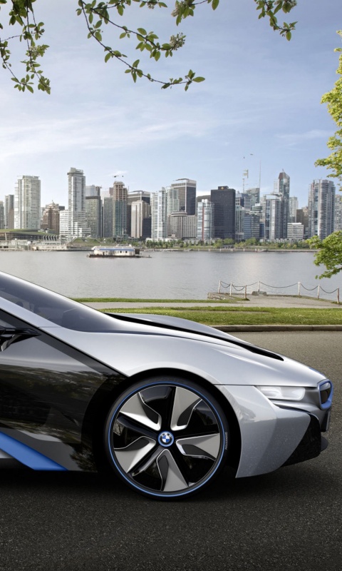 Концепт БМВ на берегу озера обои