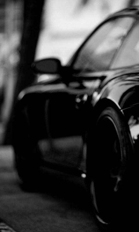 Черный порш обои