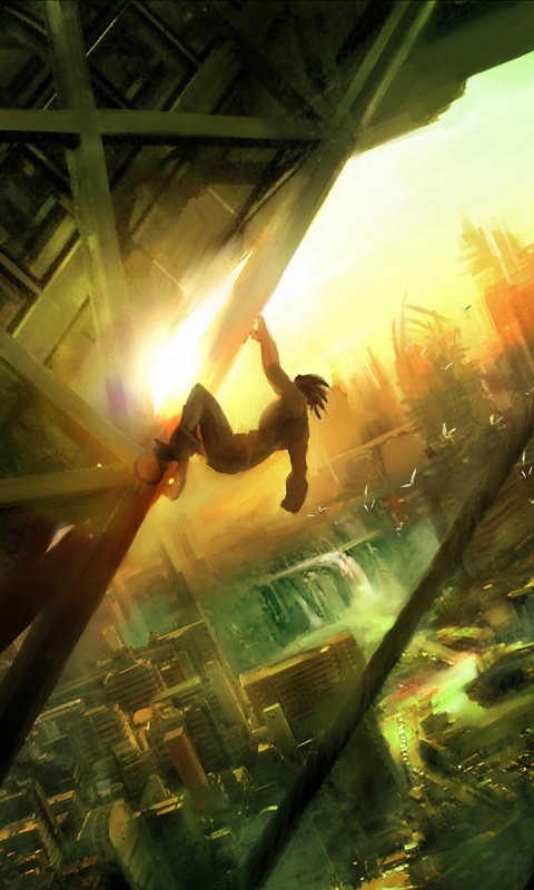 Мутант в постапокалиптическом городе обои