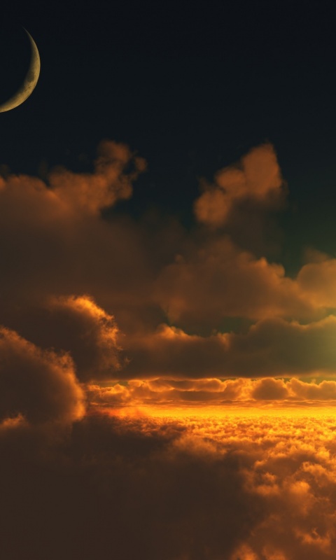 Над облаками обои