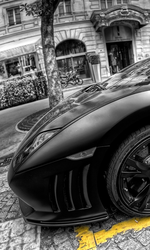 Ламборжини и Порше широкоугольным объективом обои