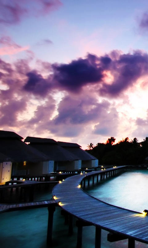 Бунгало на воде обои