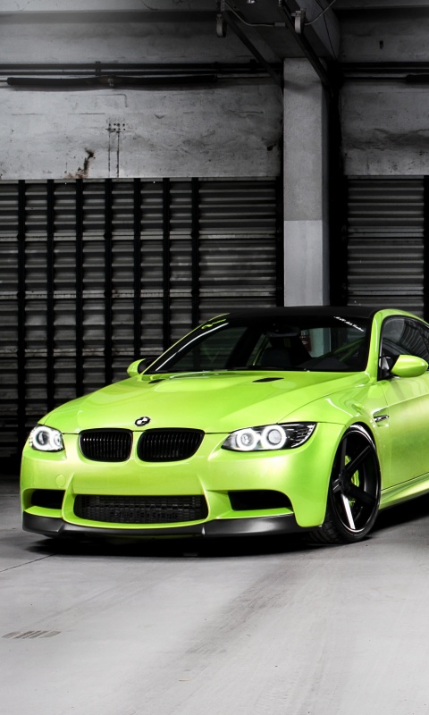 Черный и зеленый BMW M3 обои