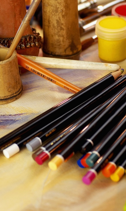 Инструменты художника обои