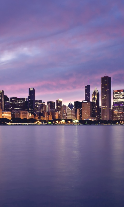 Чикаго с воды обои