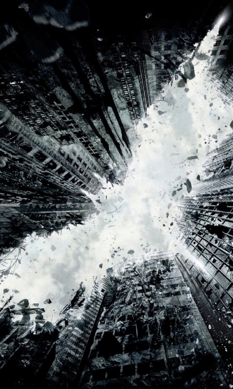 Темный рыцарь среди рушащегося мира обои