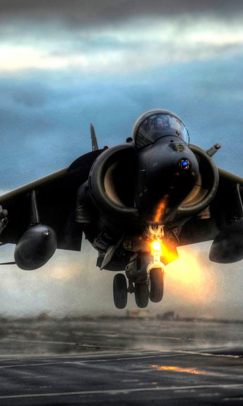 Истребитель на взлете обои