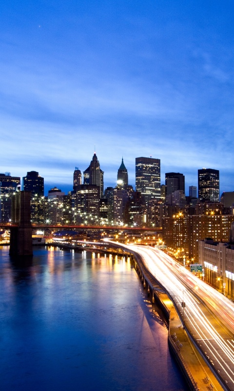 Город светит окнами в ночи обои