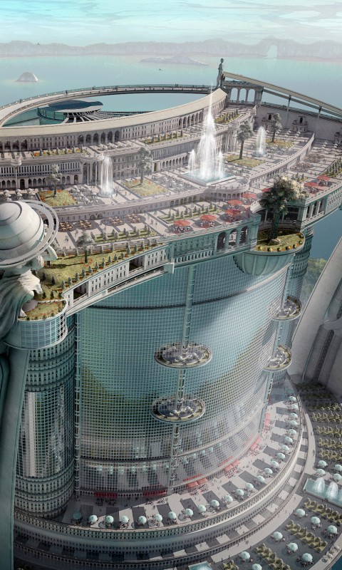 Город будущего обои