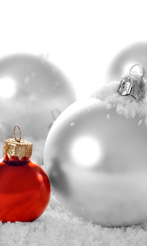 Красно-белые игрушки  обои