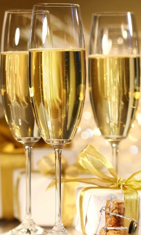 Бокалы с шампанским обои