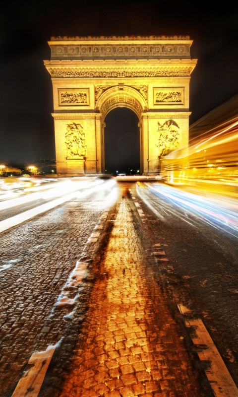 Елисейские поля с Триумфальной аркой обои