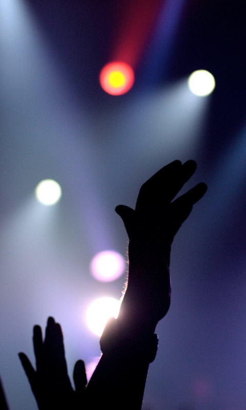 Руки людей на концерте обои