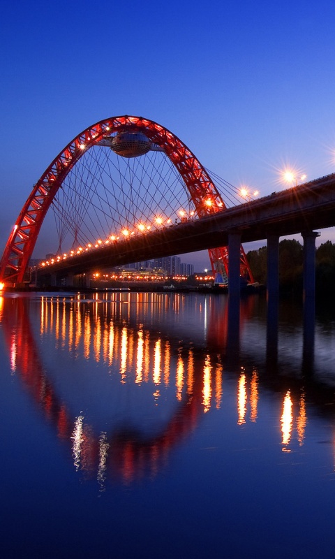 Мост в сумерках обои