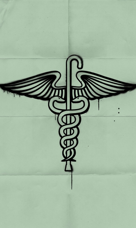 Змеи на трости — граффити обои