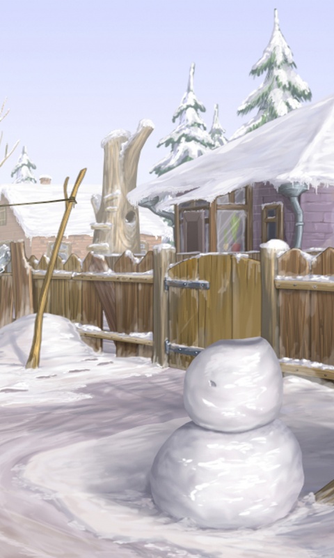 Снеговик обои