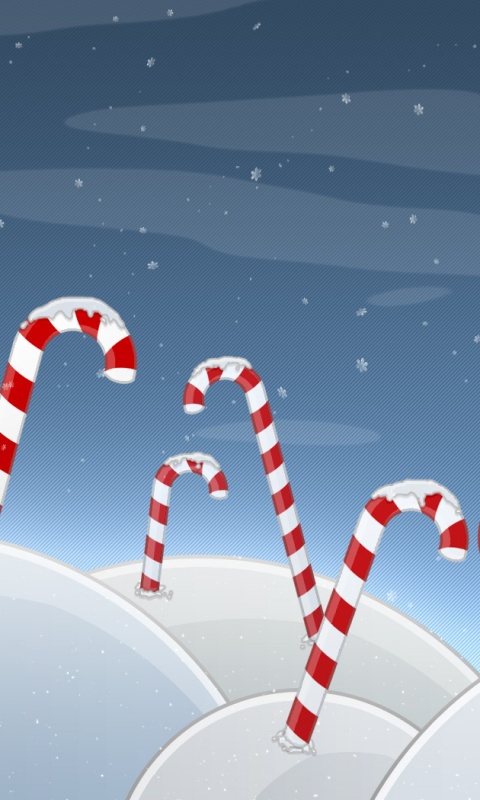 Леденцы в сугробах обои