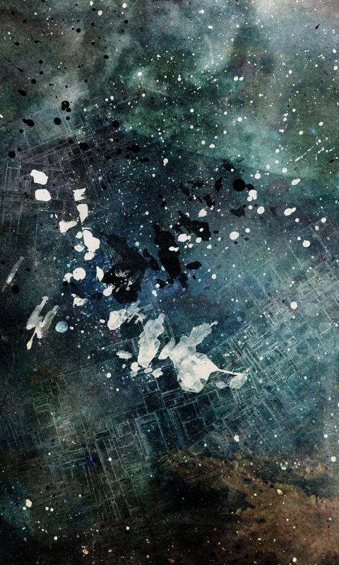 Паттер из красок и штрихов обои