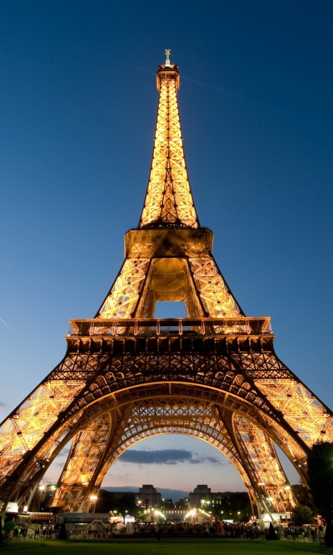 Светящаяся эйфелева башня обои