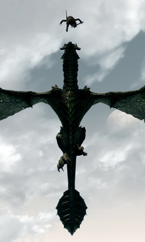 Нападающий дракон обои