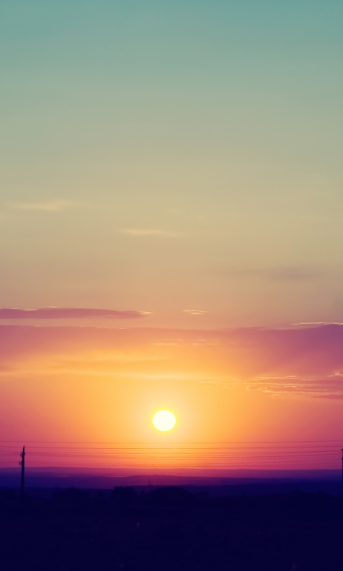 Сказочный закат обои