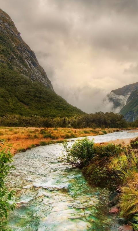 Горная река обои