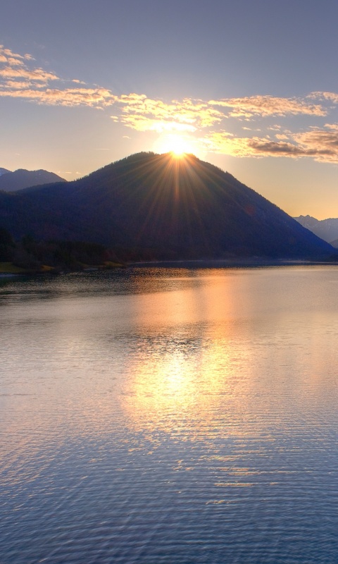 Закат в горах обои